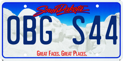 SD license plate 0BGS44