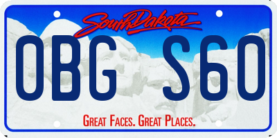 SD license plate 0BGS60
