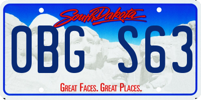 SD license plate 0BGS63