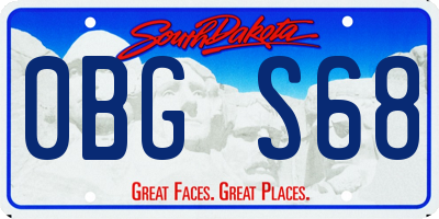SD license plate 0BGS68