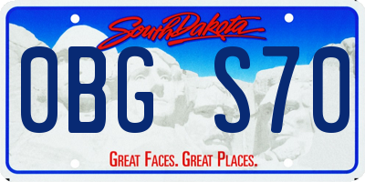 SD license plate 0BGS70