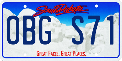 SD license plate 0BGS71