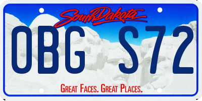 SD license plate 0BGS72