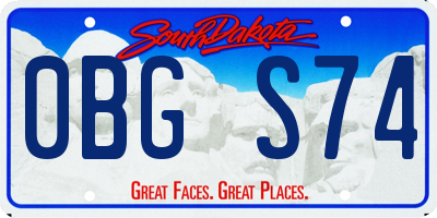 SD license plate 0BGS74