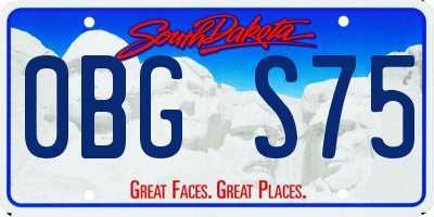 SD license plate 0BGS75