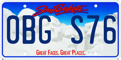 SD license plate 0BGS76