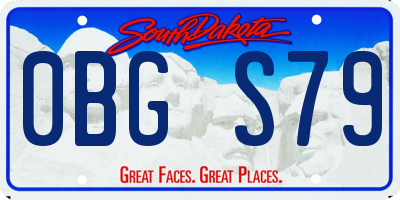 SD license plate 0BGS79