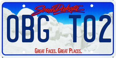 SD license plate 0BGT02