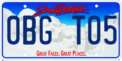 SD license plate 0BGT05