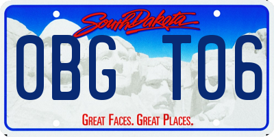 SD license plate 0BGT06