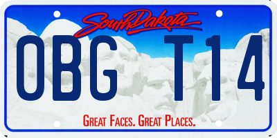 SD license plate 0BGT14