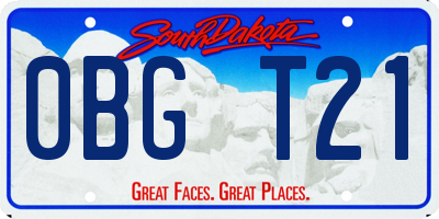 SD license plate 0BGT21