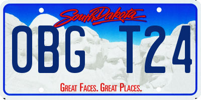 SD license plate 0BGT24