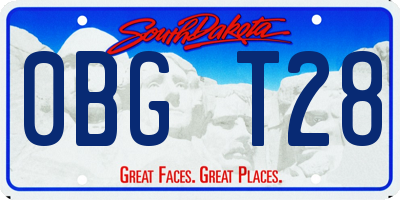 SD license plate 0BGT28