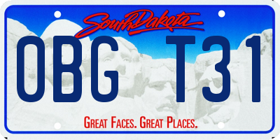 SD license plate 0BGT31