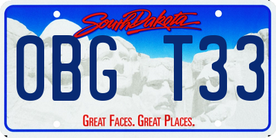 SD license plate 0BGT33