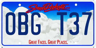 SD license plate 0BGT37