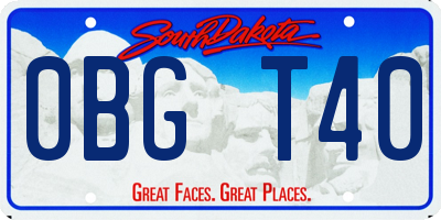 SD license plate 0BGT40