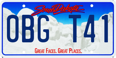 SD license plate 0BGT41