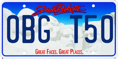 SD license plate 0BGT50