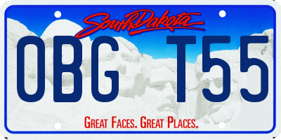 SD license plate 0BGT55
