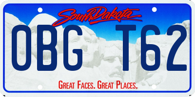SD license plate 0BGT62