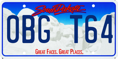 SD license plate 0BGT64
