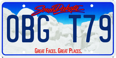 SD license plate 0BGT79