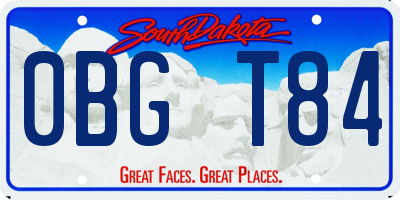 SD license plate 0BGT84