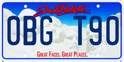 SD license plate 0BGT90