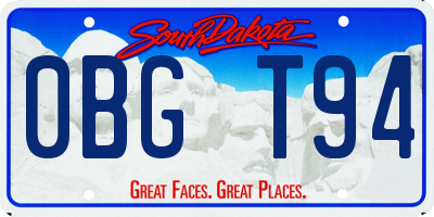SD license plate 0BGT94