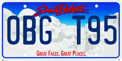 SD license plate 0BGT95