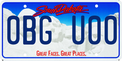 SD license plate 0BGU00