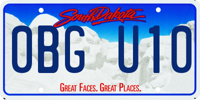 SD license plate 0BGU10
