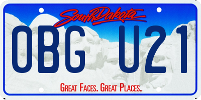 SD license plate 0BGU21
