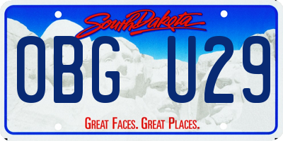 SD license plate 0BGU29