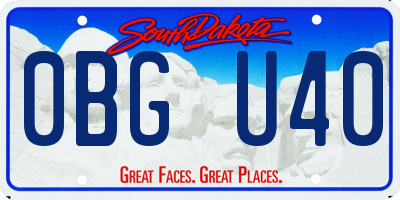 SD license plate 0BGU40