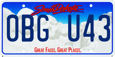 SD license plate 0BGU43