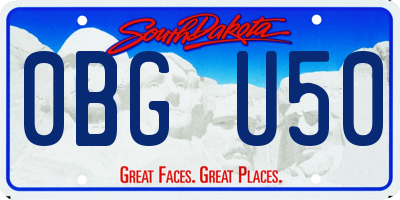 SD license plate 0BGU50