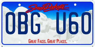 SD license plate 0BGU60
