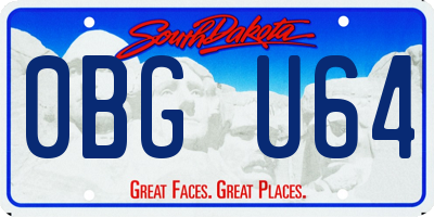 SD license plate 0BGU64