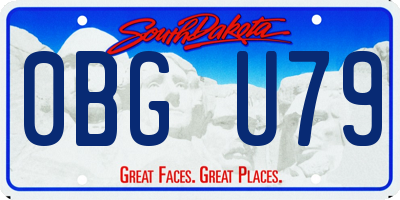 SD license plate 0BGU79
