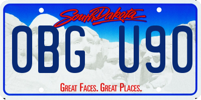 SD license plate 0BGU90