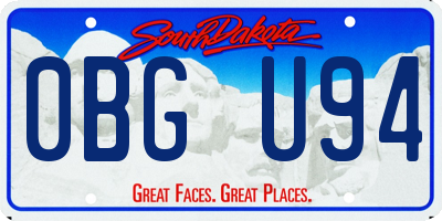 SD license plate 0BGU94