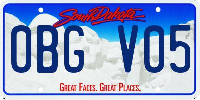 SD license plate 0BGV05