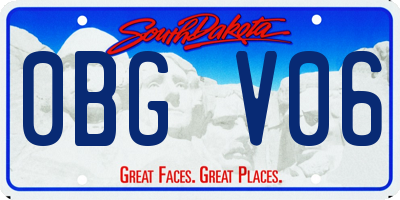 SD license plate 0BGV06
