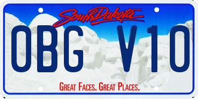 SD license plate 0BGV10
