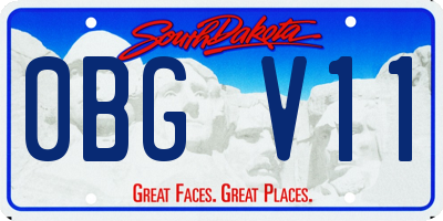 SD license plate 0BGV11