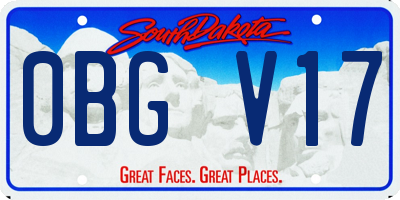 SD license plate 0BGV17