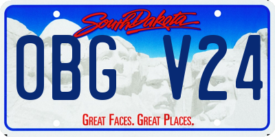SD license plate 0BGV24